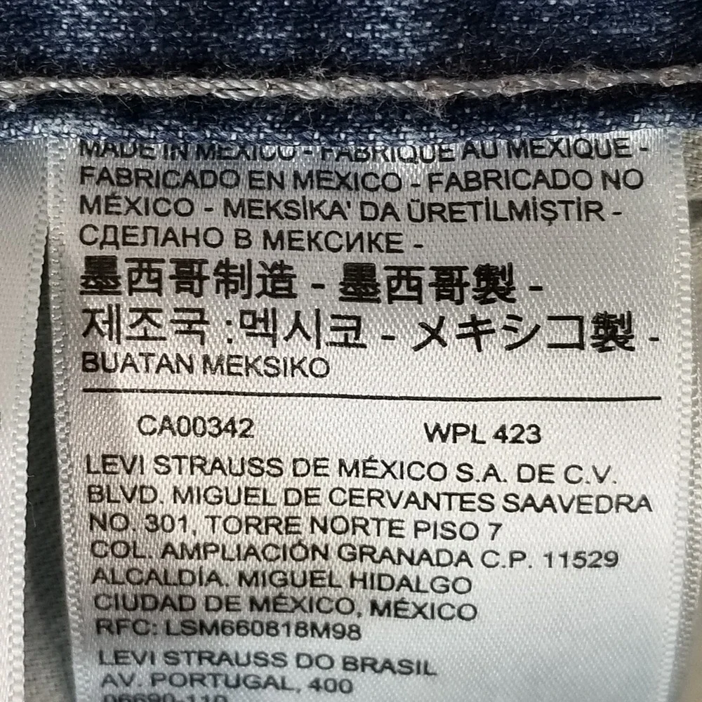 Levi's 514 jeans men's 36x32 regular fit straight blue denim pants